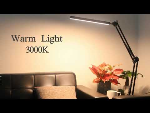 LED настолна лампа с USB, 3 цвята, 10 нива на яркост, Памет, 12W, 850LM