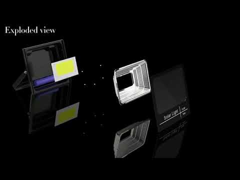 LED прожектор със соларен панел, 150W, Дистанционно управление, 5 режима - Atron JD150W