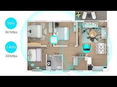 WiFi усилвател за интернет, Wireless-N Wifi Repeater, Репитер с 4 антени 1200Mbps - Atron