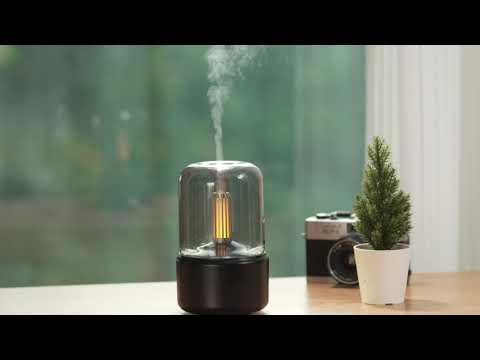 Дифузер за етерични масла, Арома дифузер и овлажнител - Candle, 120мл