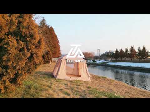 Tourus AirCamp X1 – Надуваема 2-местна палатка, 5.76 м², Бързо разпъване, Бежов, 240×240×180 см